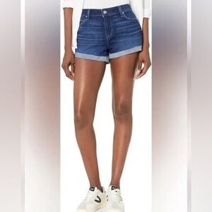 PAIGE Womens Jimmy Jimmy Short Raw Hem Cuff Denim Shorts EUC High Waist size 29
